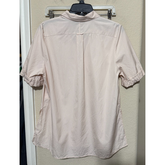 Vince Blush Pink Swing Front Pullover Blouse shirt popover Women's Small cotton - Picture 6 of 6